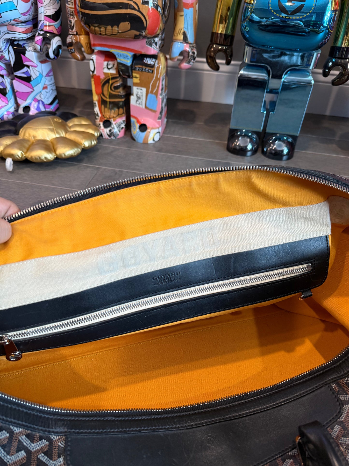 Goyard Duffle Bag Black Used 45