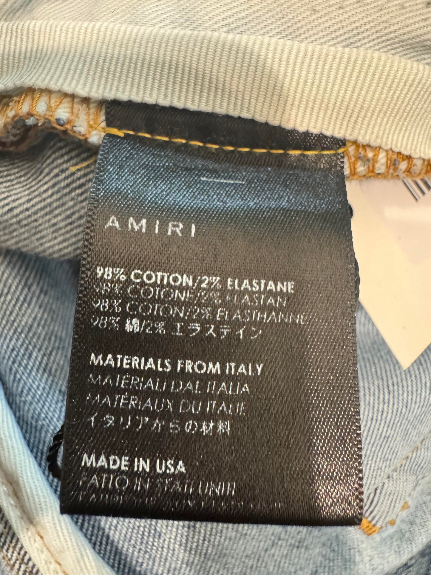 Amiri Thrasher Multi Color Light Wash Jeans