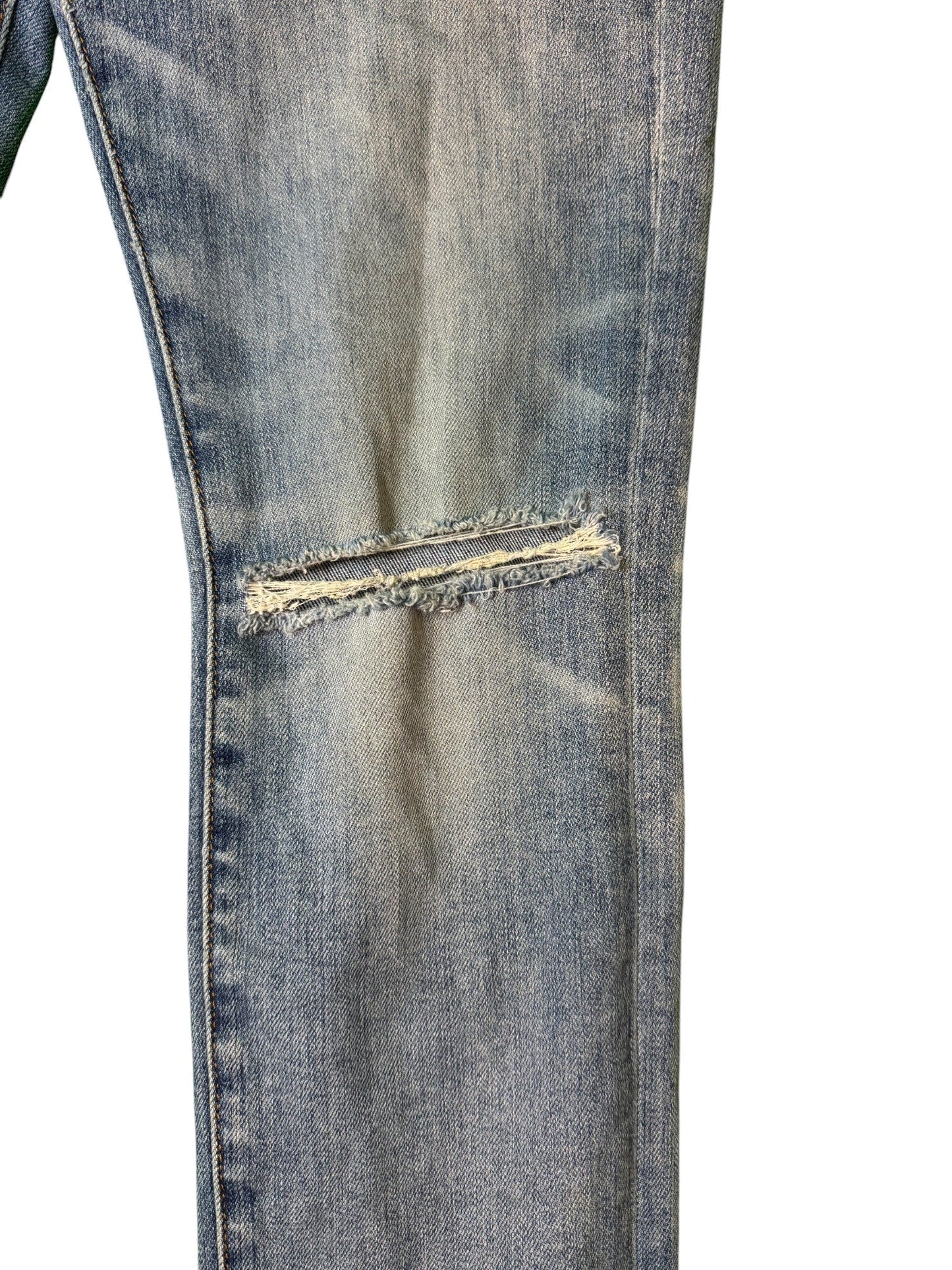 Amiri Knee Rip Light Wash Jeans