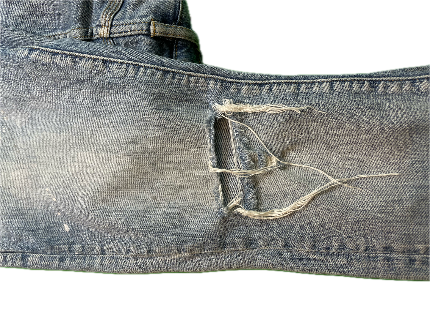 Purple Brand White Splatter Light Wash Blue Jeans