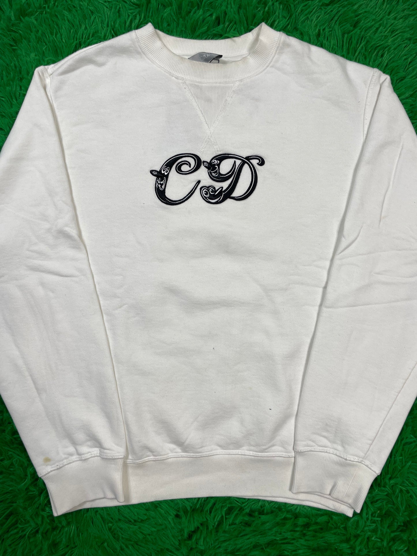 Dior CD Script LoGo Crewneck White size:Small Used