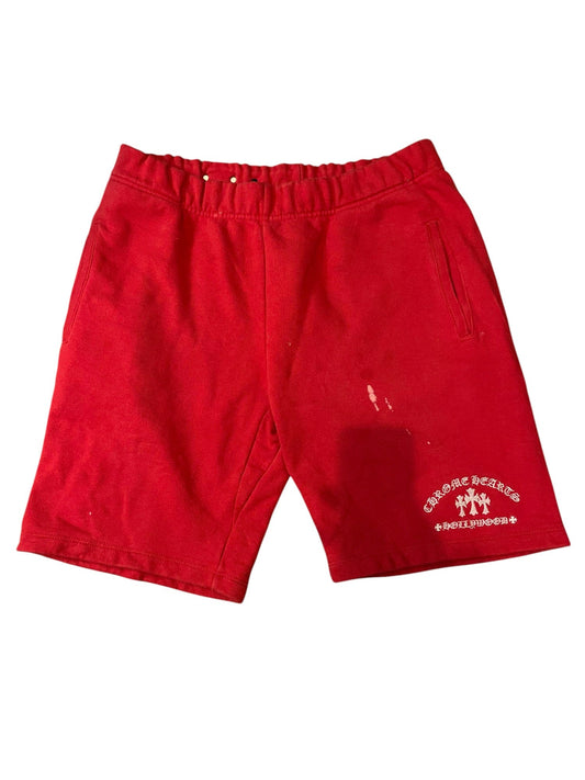 Chrome Hearts Triple Cross Red White Shorts