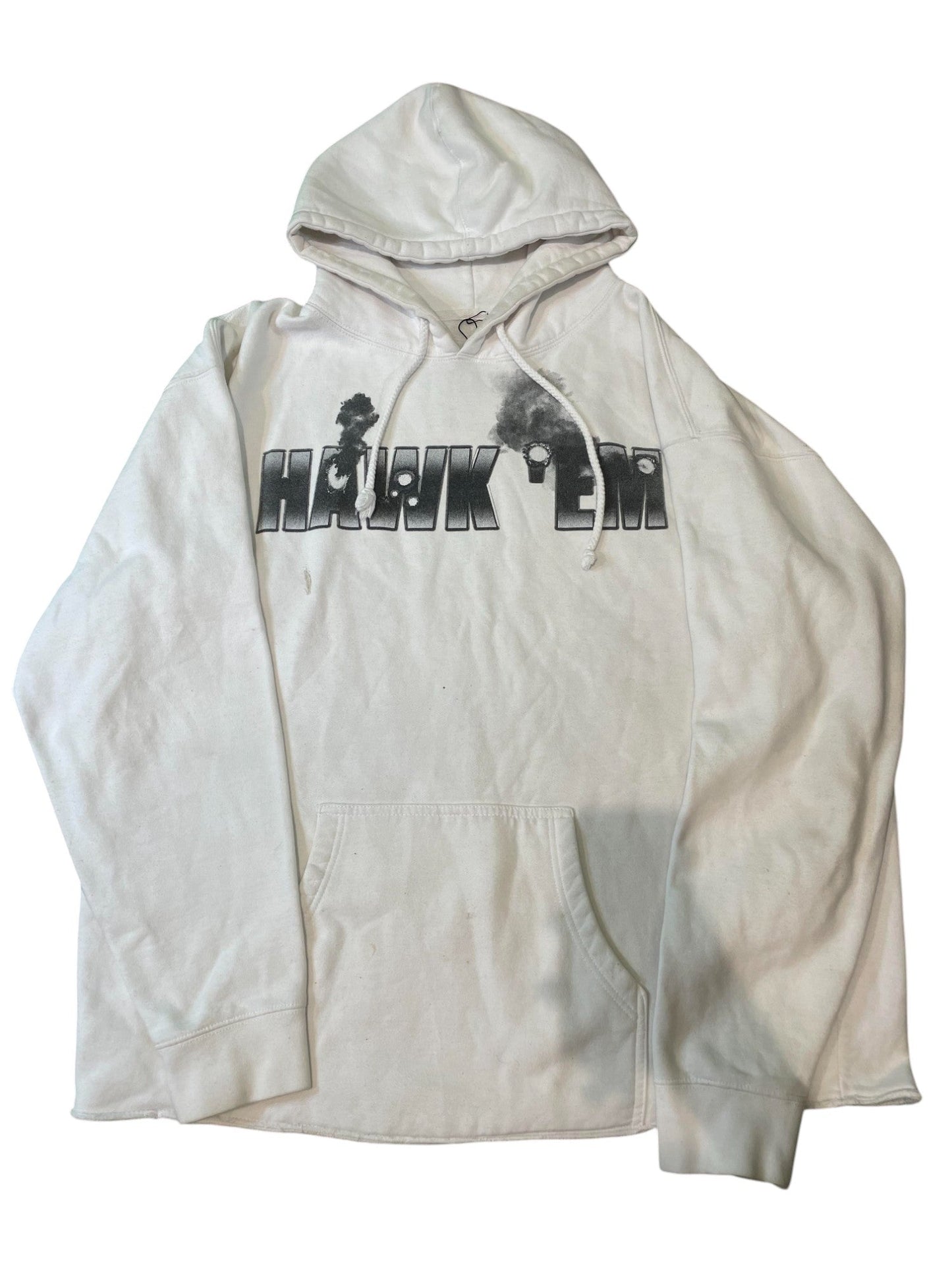 Vlone Hawk Em White Hoodie