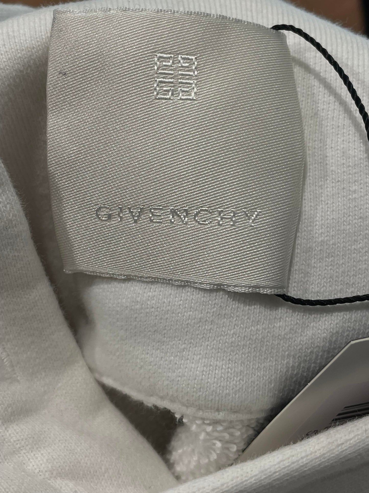 Givenchy Black Logo Crop Top Women's White Hoodie