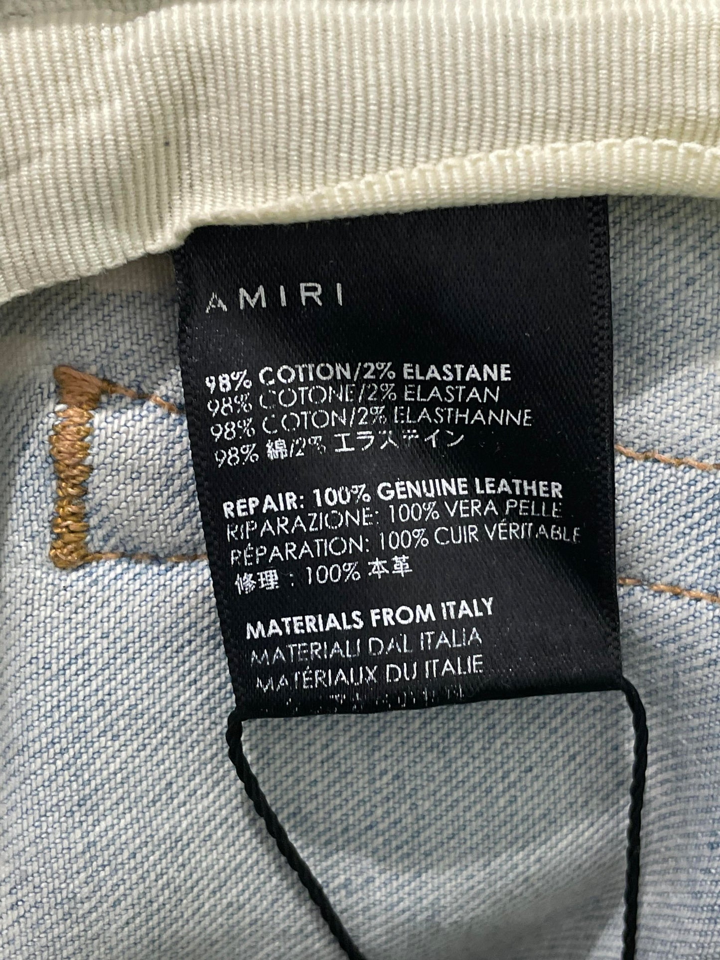 Amiri Thrasher Bleached Star Light Wash Jeans