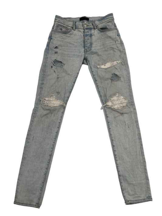 Amiri Light Wash White Bandana Patch