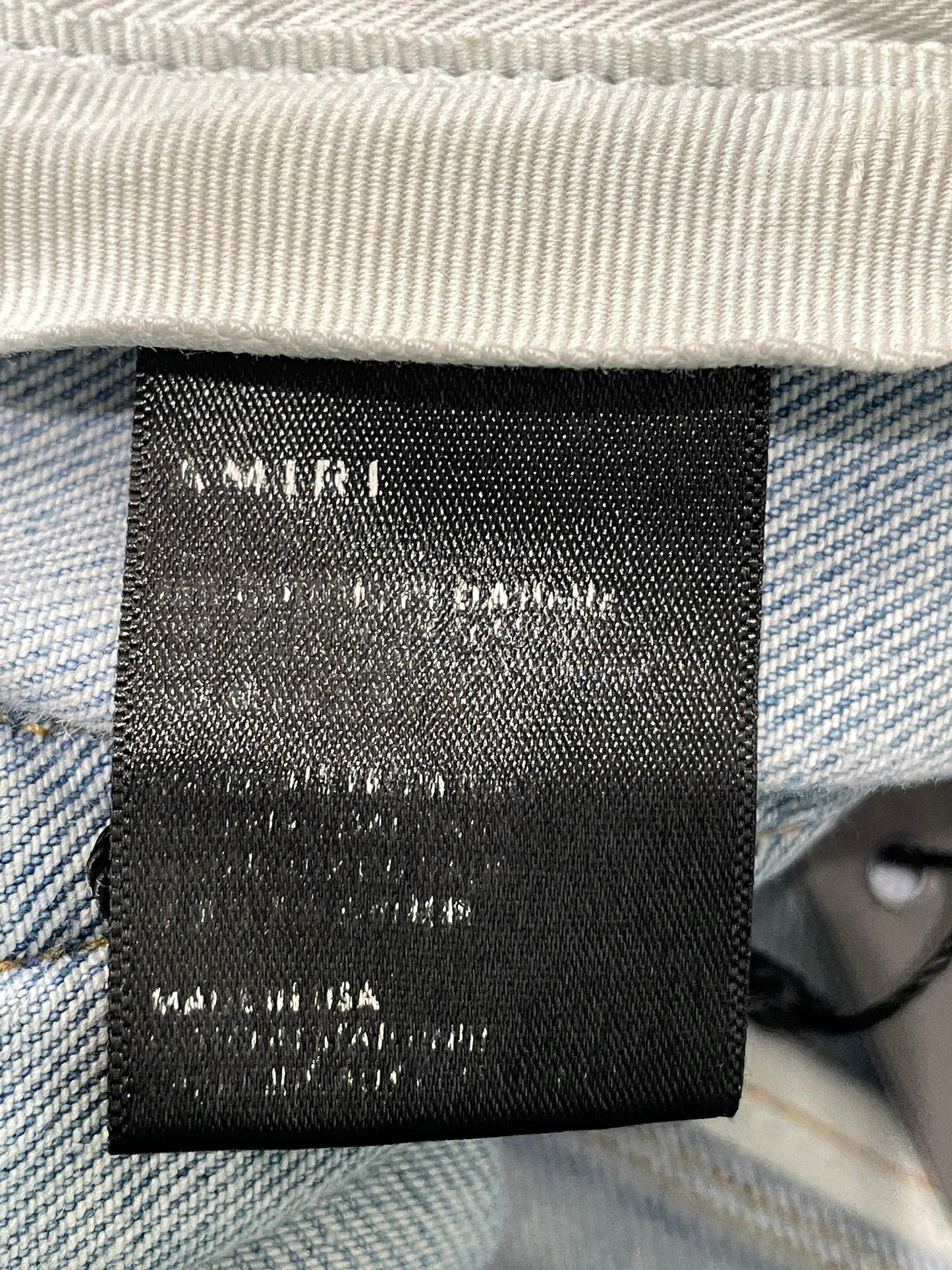 Amiri Thrasher White Stripe Light Wash Jeans