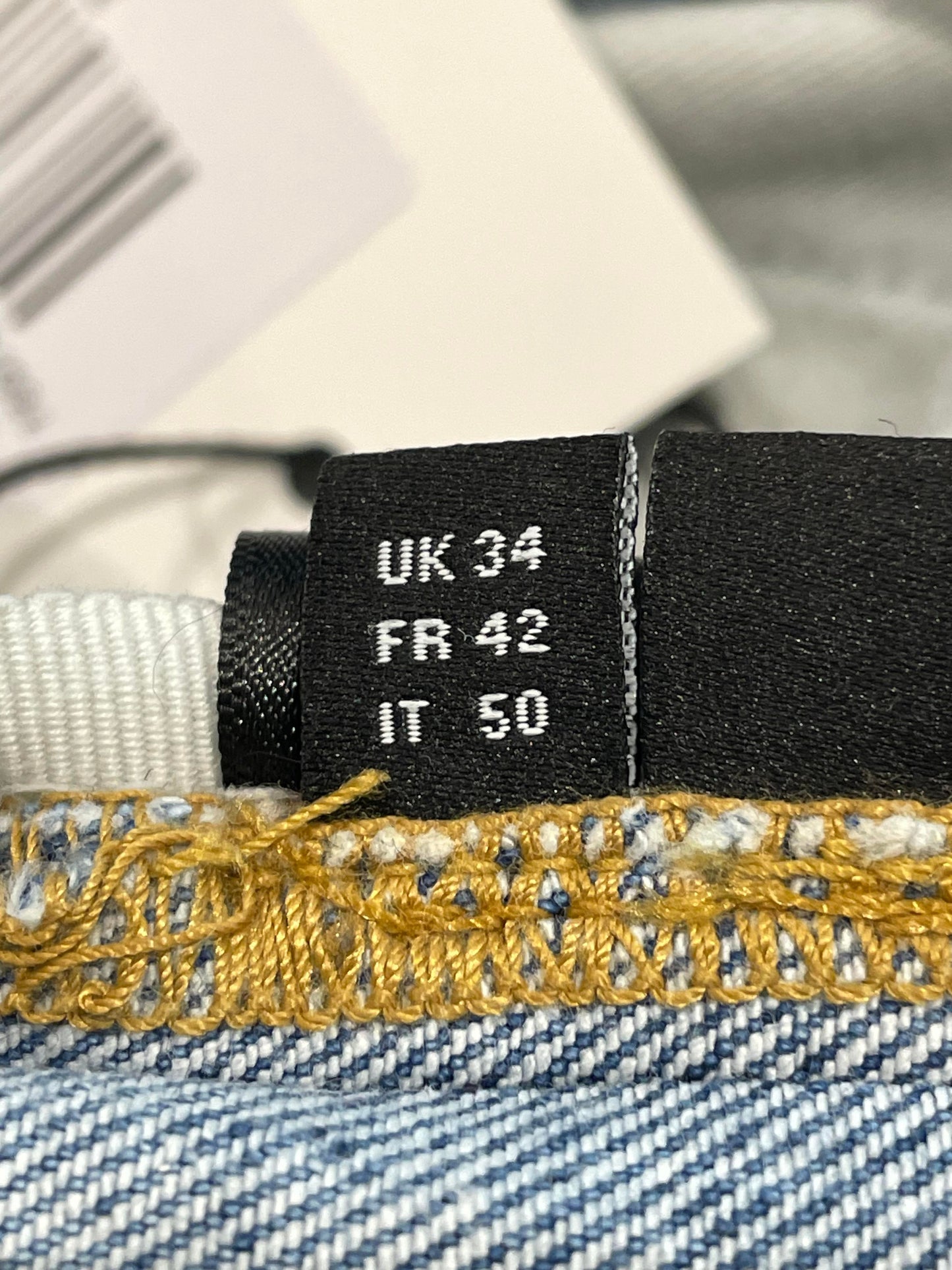 Amiri Thrasher White Stripe Light Wash Jeans
