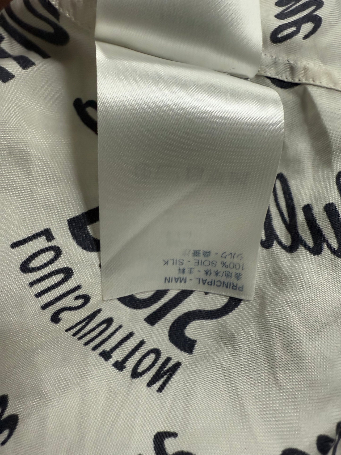 LV Button Up White All Over Used Medium