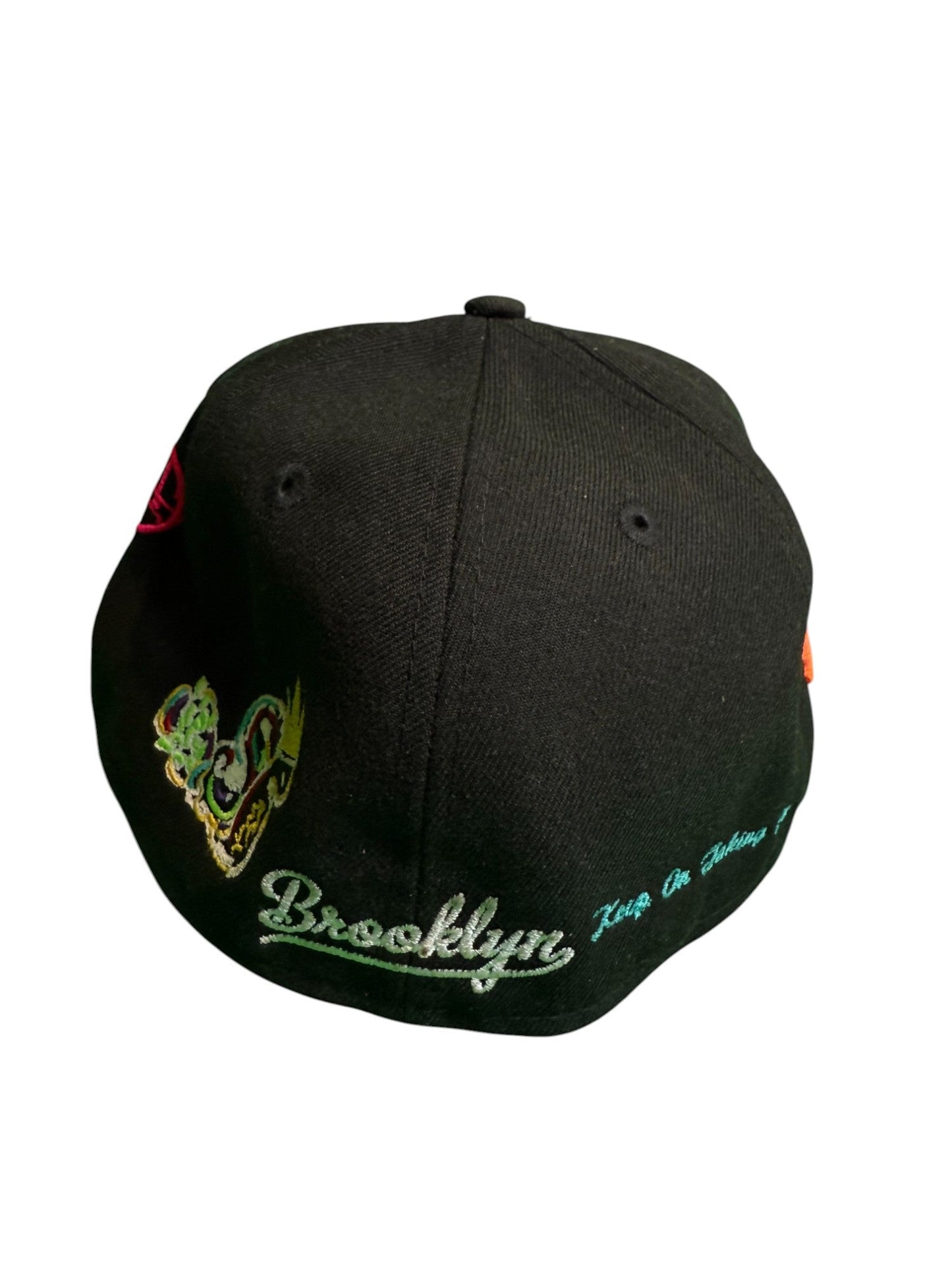 New Era Slow Bucks Brooklyn Fitted Black Grey Brim Cap