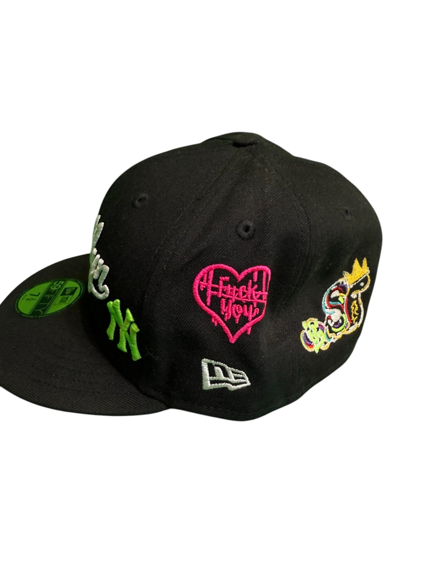 New Era Slow Bucks Brooklyn Fitted Black Grey Brim Cap
