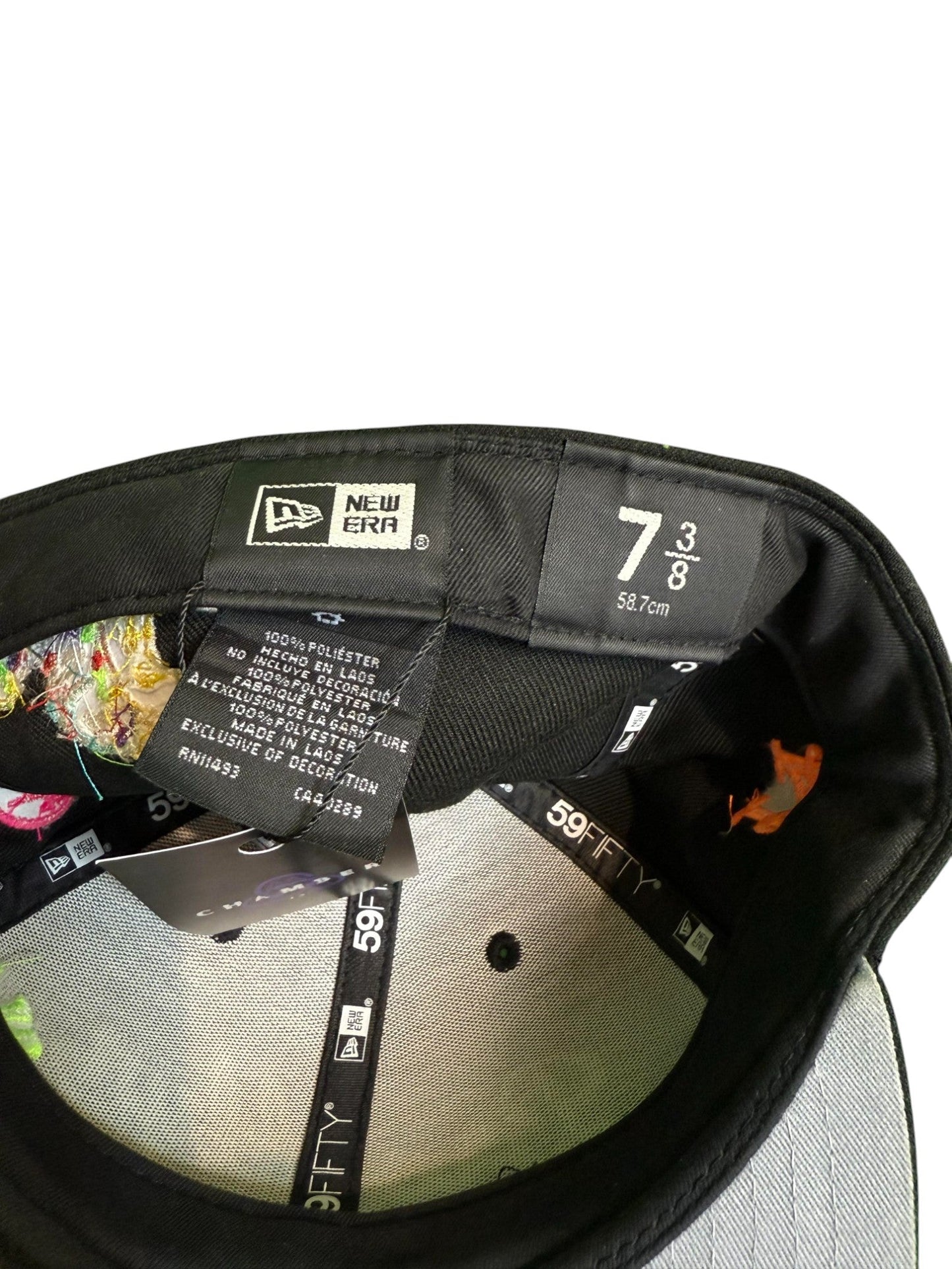New Era Slow Bucks Brooklyn Fitted Black Grey Brim Cap