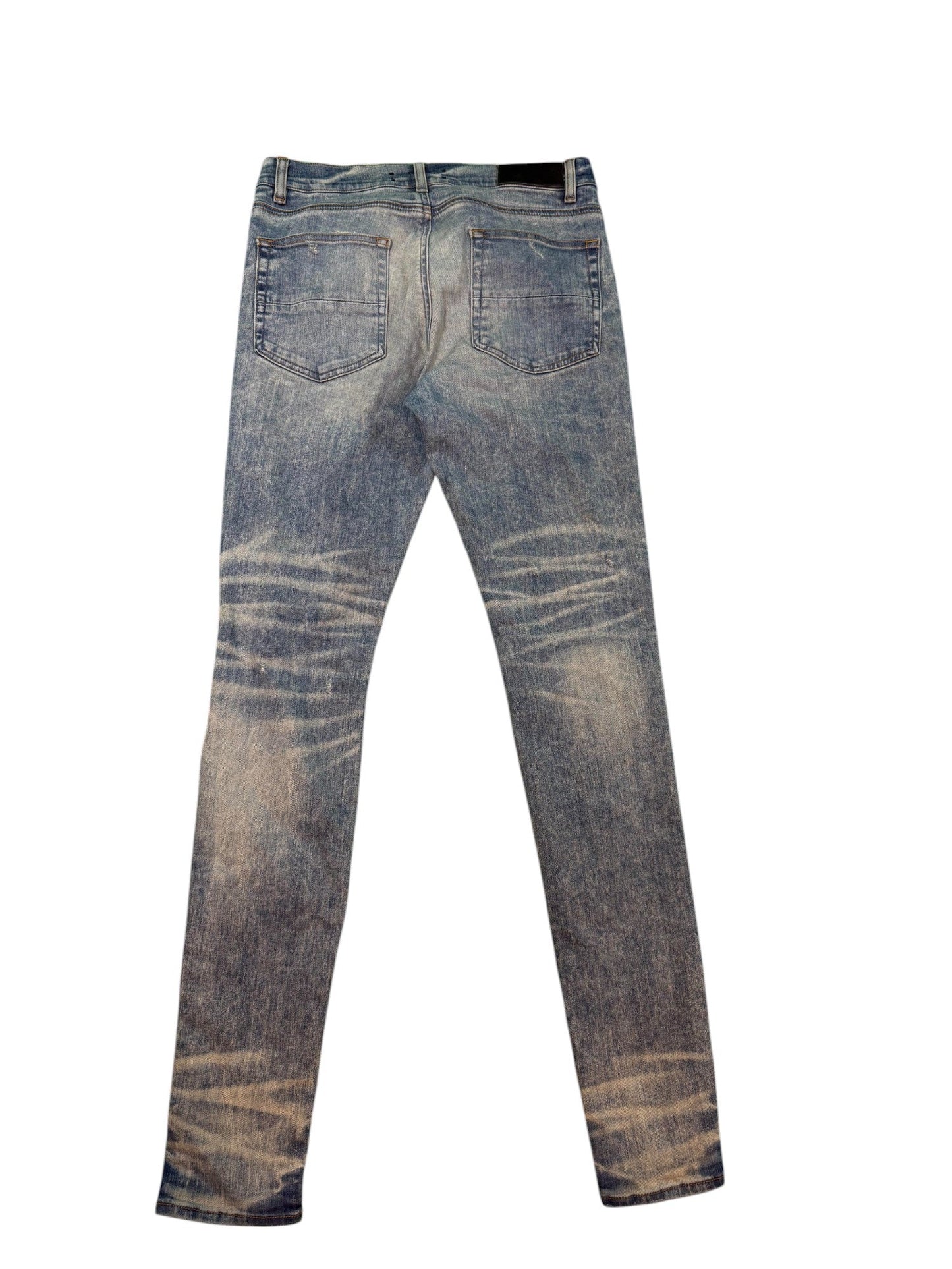 Amiri Knee Ripped Light Wash Jeans