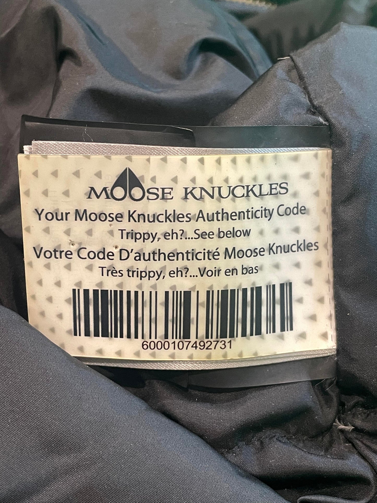 Moose Knuckles Navy & Black Fur Parka