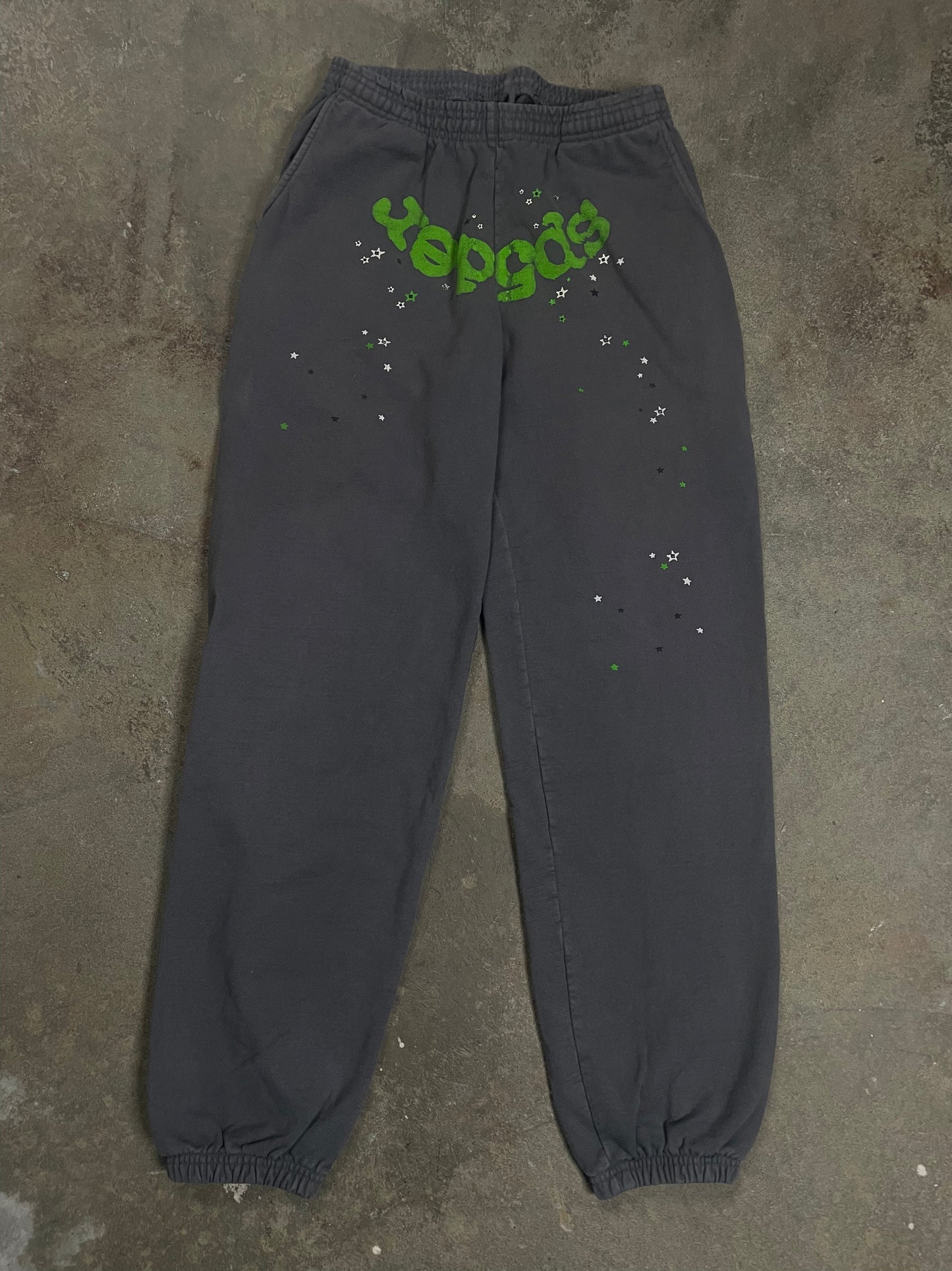 Sp5der Sweats Grey Green Used Small