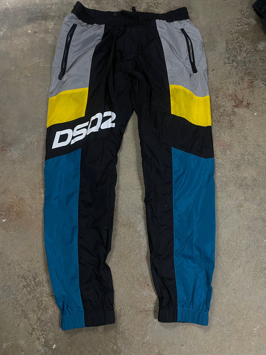 Dsquared2 Track Pants Black Yellow Blue Used 50 (Medium)