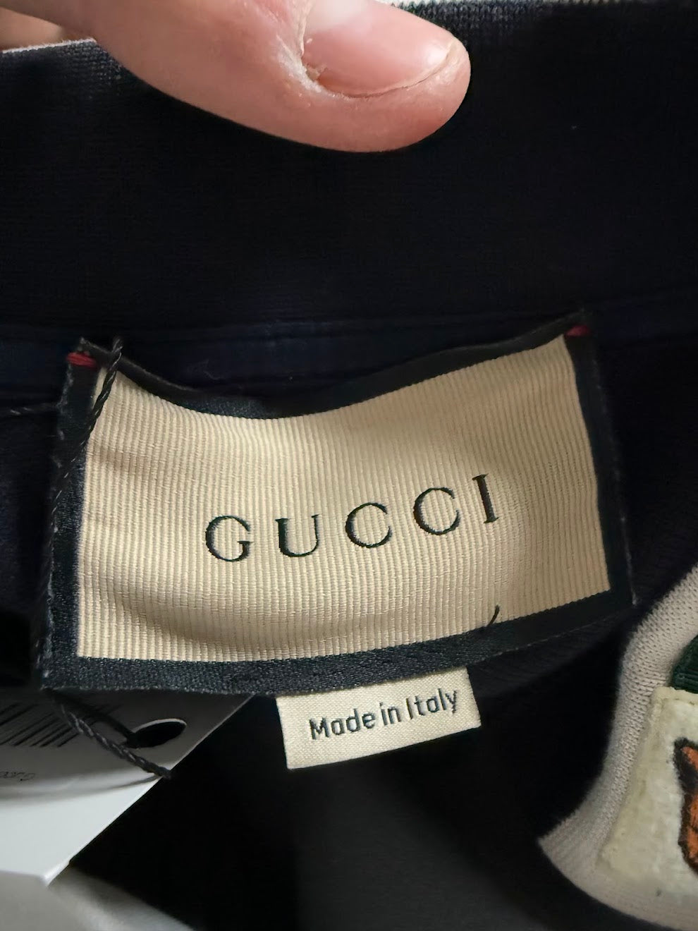 Gucci Polo Navy Tiger Collar Used XXL
