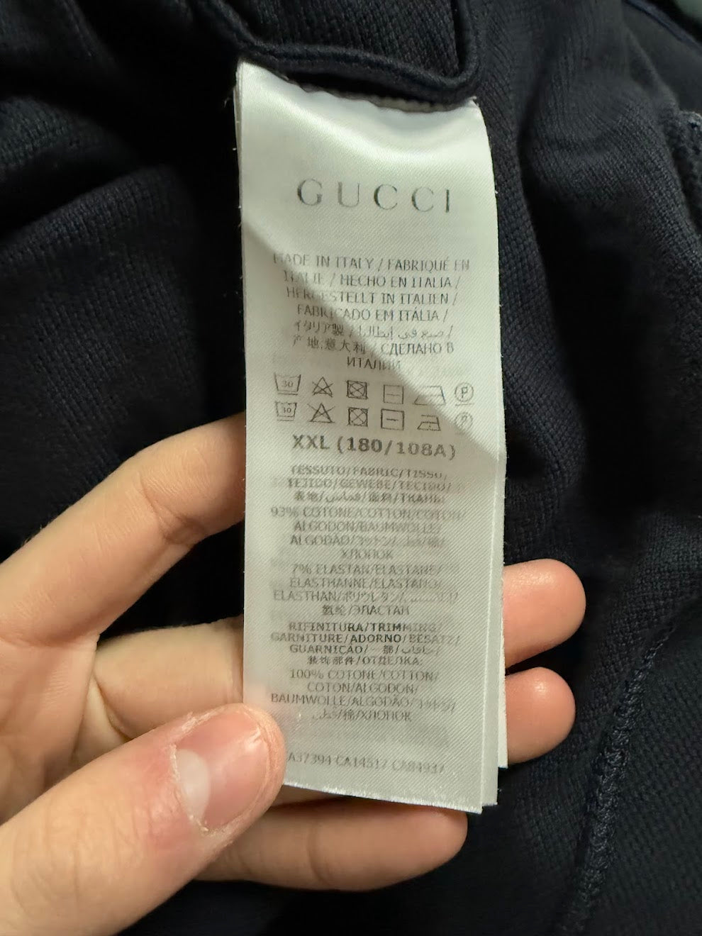 Gucci Polo Navy Tiger Collar Used XXL