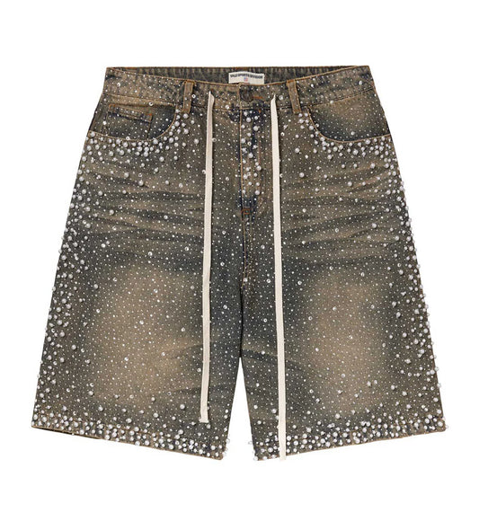VALE "Rainstorm" Mid Wash Blue Jorts