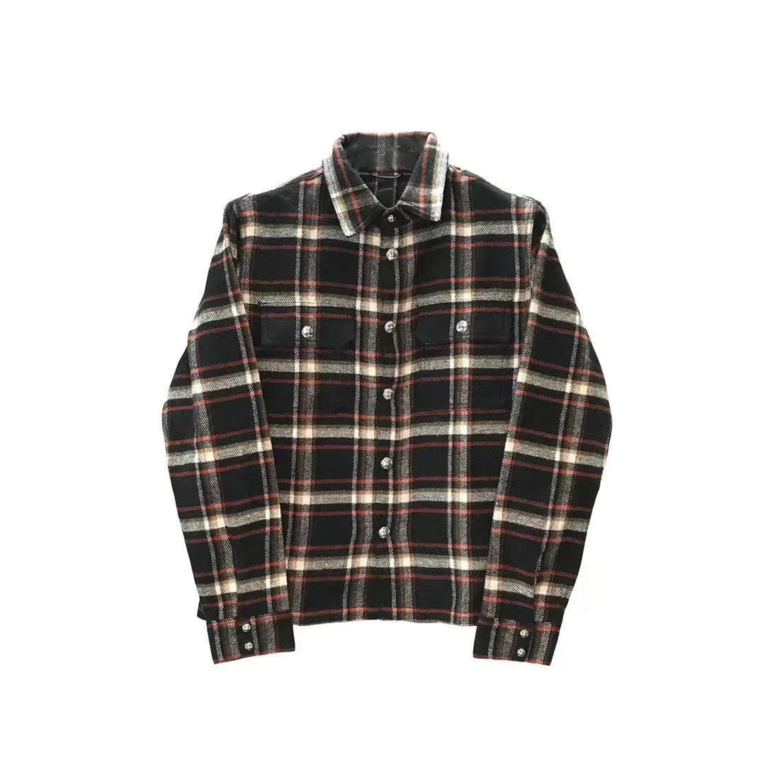 Chrome Hearts "Work Dog" Flannel Button Down Shirt